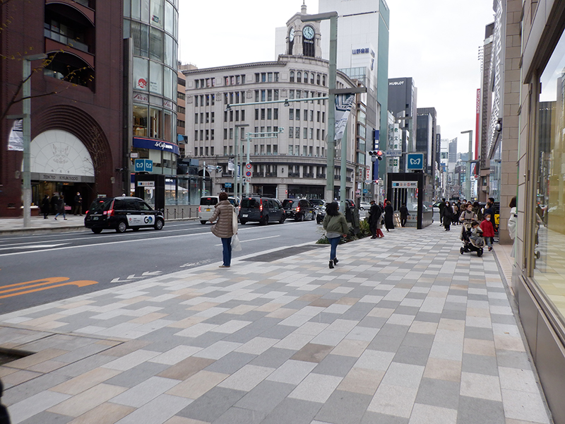 歩道舗装（東京都中央区）